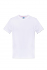 floral crew-neck T-shirt Weiß