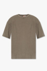 Boy Cotton T-shirt Natural with Vintage Check Print