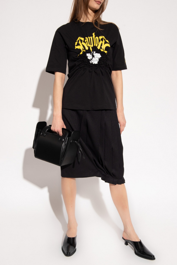Raf Simons T-shirt featuring with decorative draping