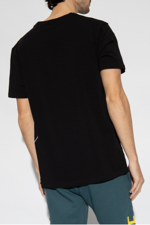 Moschino Svart t-shirt med "salt & vinegar"-tryck på ryggen