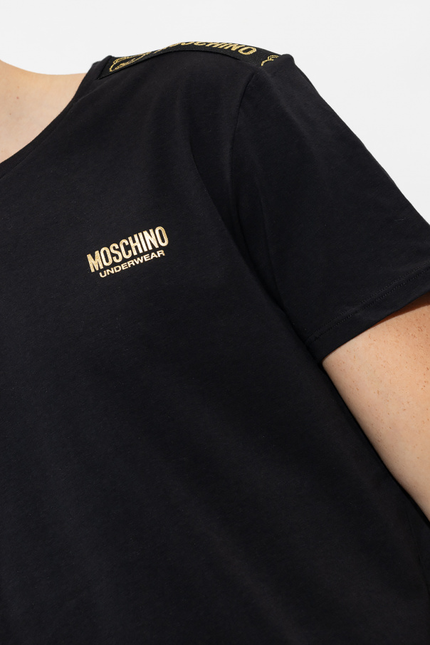Moschino Calvin Klein Jeans Big & Tall Svart t-shirt med neonfärgad monogram-logga