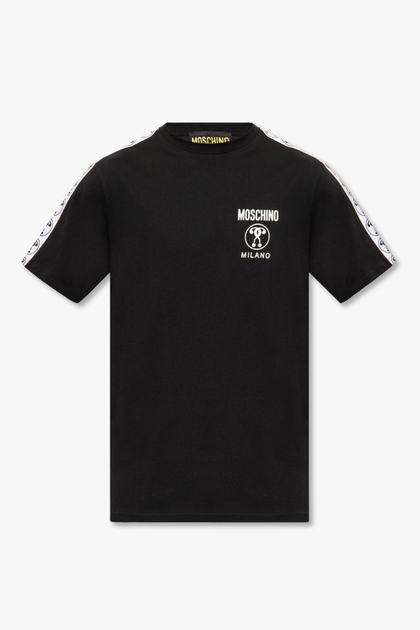Moschino short-sleeved keyhole detail T-shirt