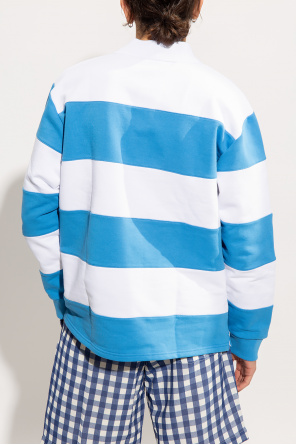 Jacquemus two-tone long-sleeved T-shirt Schriftzug Blau