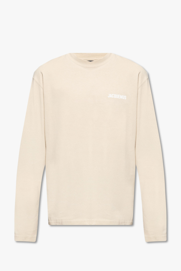 Jacquemus T-shirt bianco with long sleeves