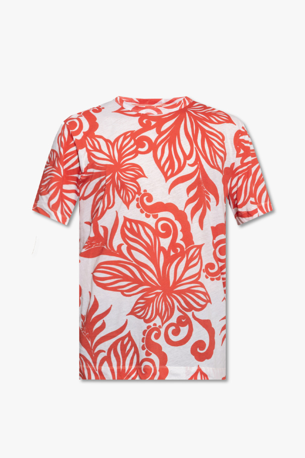 Dries Van Noten T-shirt z motywem roślinnym