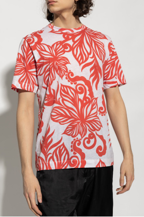 Dries Van Noten T-shirt z motywem roślinnym