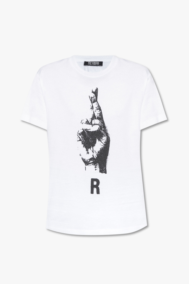 Raf Simons T-shirt z nadrukiem