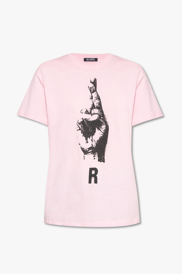 Raf Simons Sweat-shirt Cotton coupe carrée à logo Noir