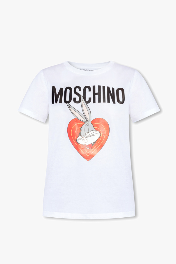 Moschino TEEN 3-stripes logo T-shirt White