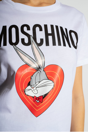 Moschino Alexander McQueen embroidered logo T-shirt