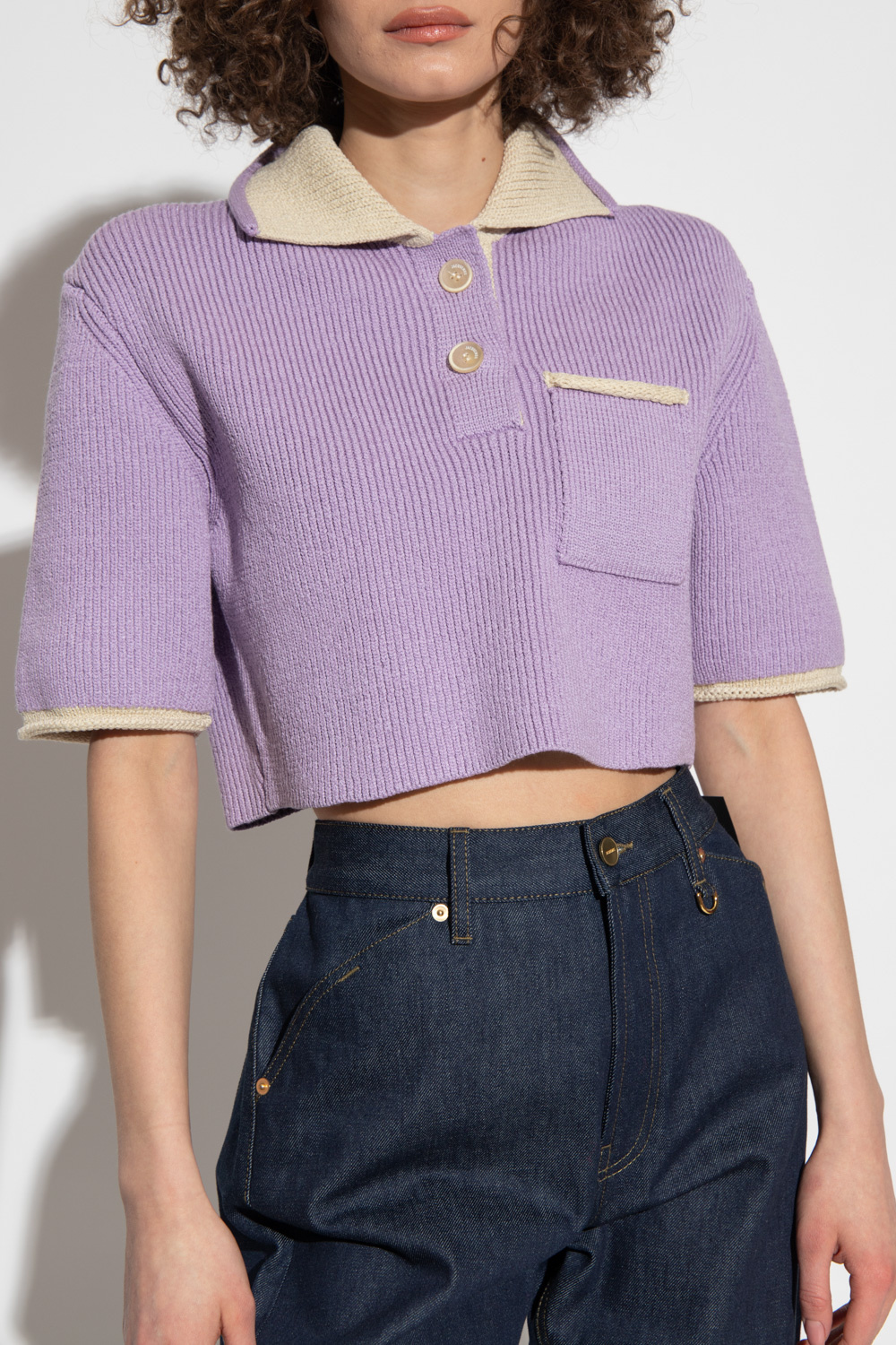Jacquemus ‘Arco’ cropped Windrunner sweater