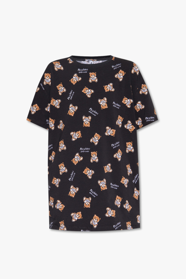 Moschino T-shirt Velour with teddy bear motif