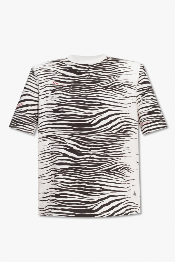 The Attico ‘Bella’ T-shirt Gap with animal pattern