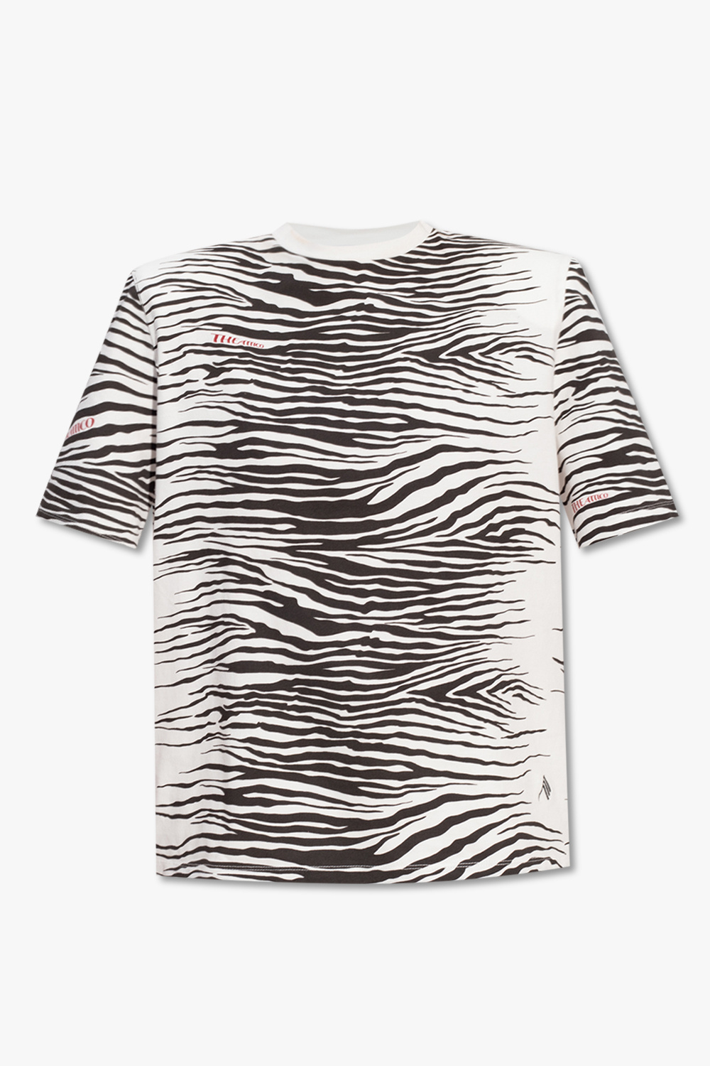 The Attico ‘Bella’ T-shirt Gap with animal pattern