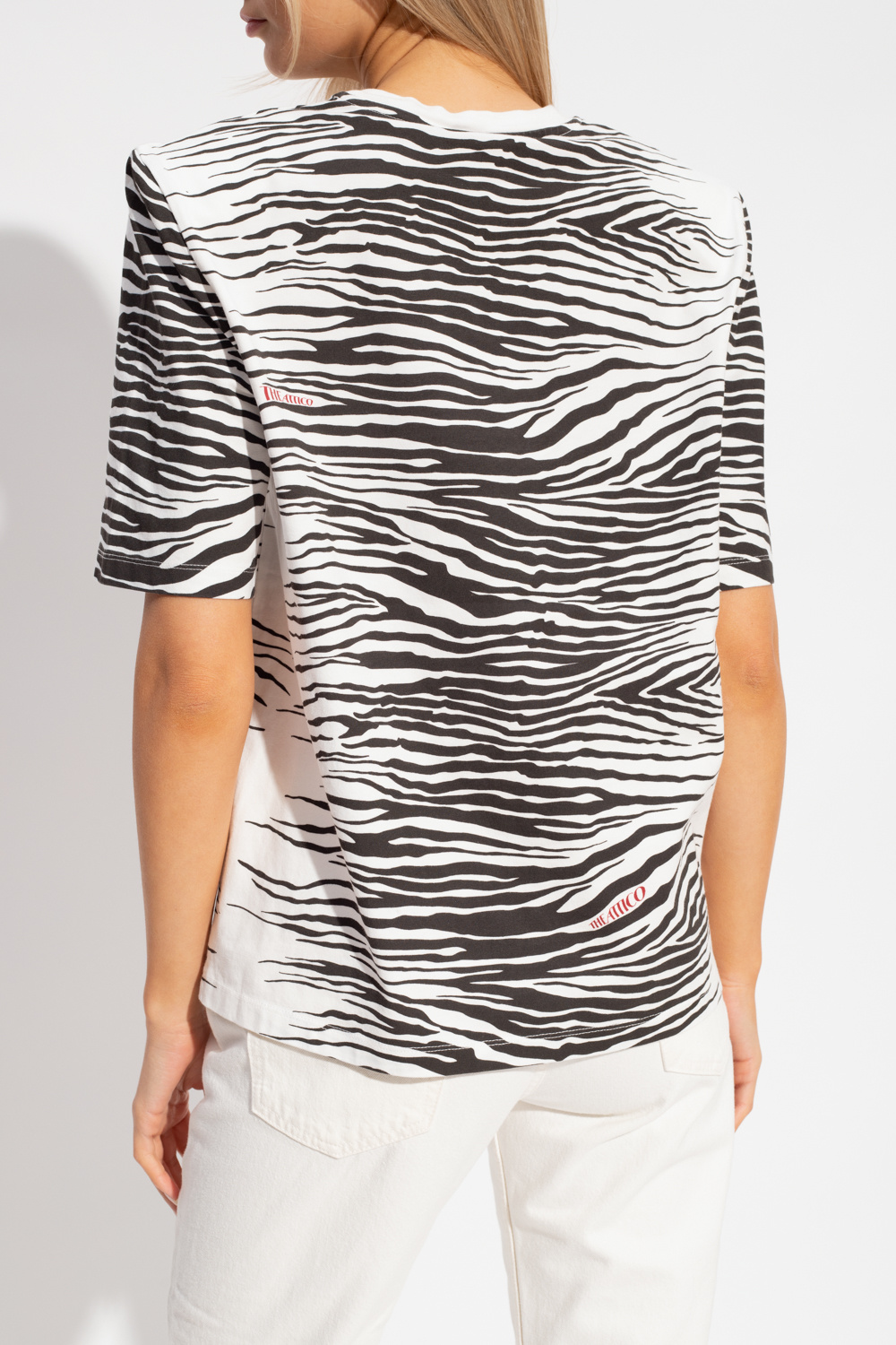 The Attico ‘Bella’ T-shirt Gap with animal pattern