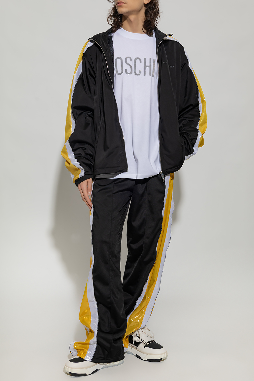 Moschino Fendi logo trim blazer jacket