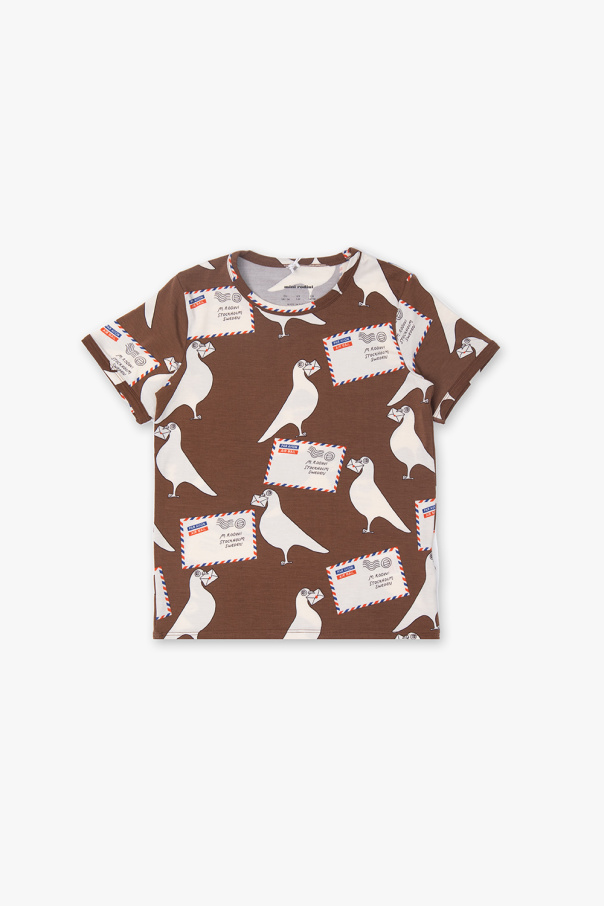 Mini Rodini T-shirt Cropped with animal motif