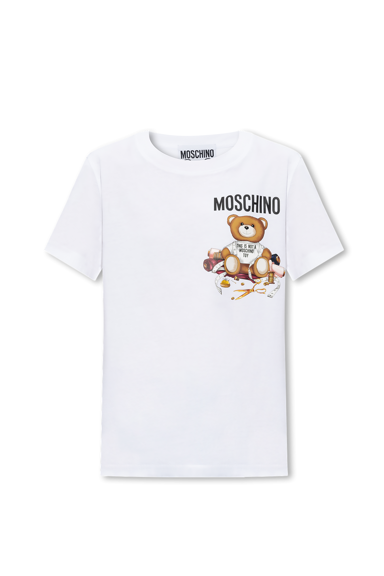 IetpShops Egypt - White Printed T - shirt Moschino - Sportswear Embossed  Futura