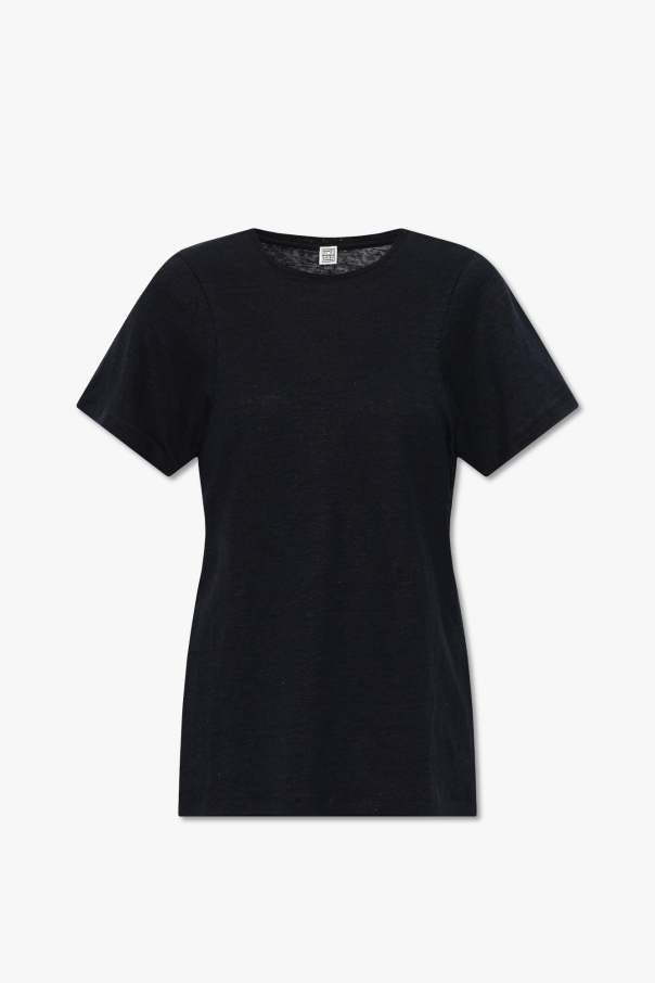 TOTEME Linen T-shirt with logo