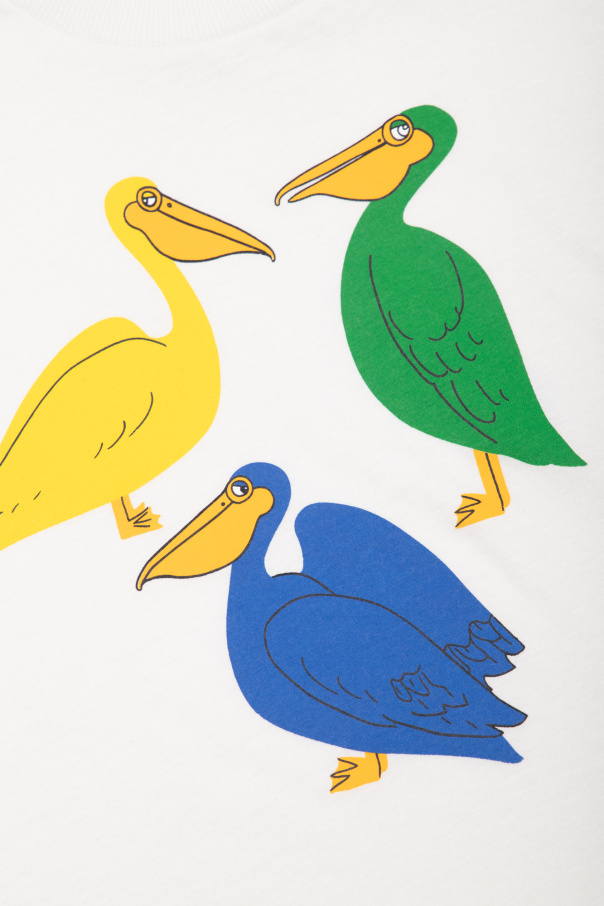 Mini Rodini T-shirt with motif of pelicans