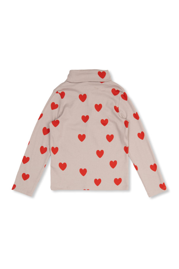 Mini Rodini Turtleneck sweater with heart motif