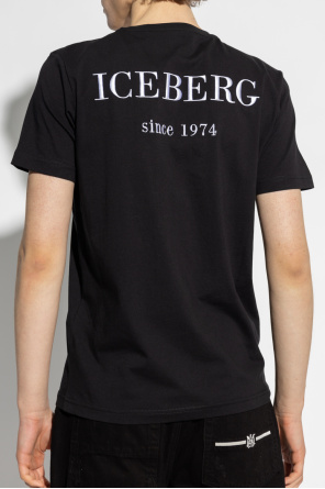 Iceberg OFF WHITE Oversized Monalisa Graphic Print T Shirt Black White
