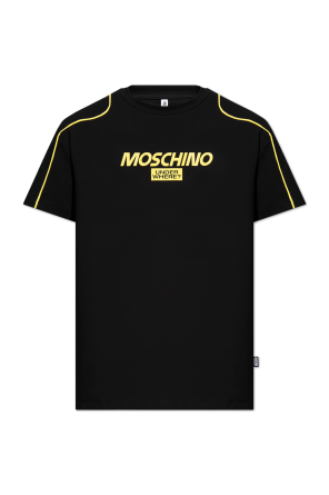 T-shirt z logo od Moschino