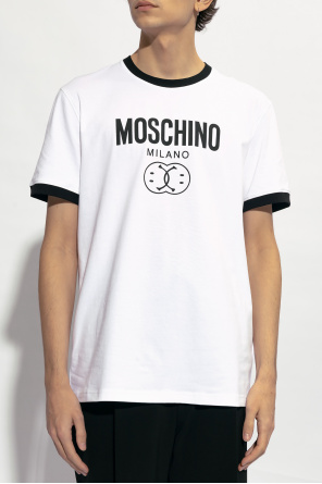 Moschino T-Shirt mit Logo-Kragen Schwarz