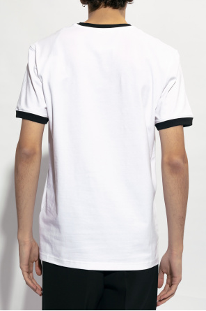 Moschino T-Shirt mit Logo-Kragen Schwarz