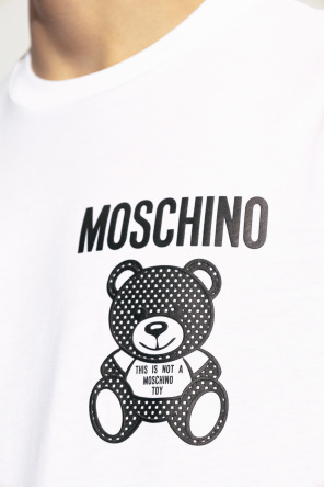 Moschino T-shirt grigio z logo