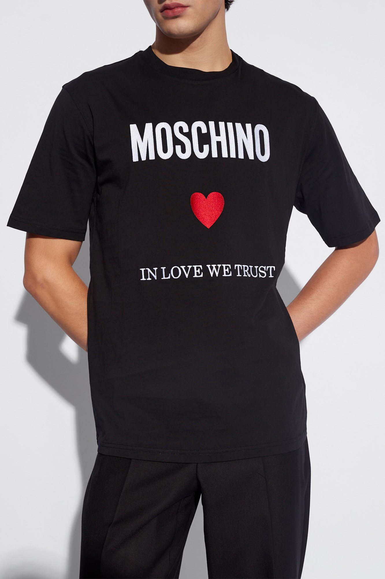 Black T-shirt with logo Moschino - Vitkac Italy