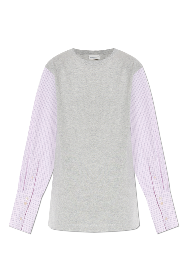 Dries Van Noten Cotton top with long sleeves