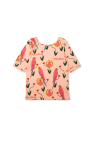 Mini Rodini PINK T-shirt with a parrot motif