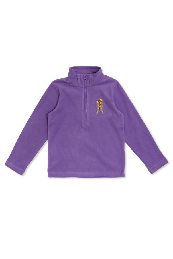 Mini Rodini Fleece jacket with stand-up collar