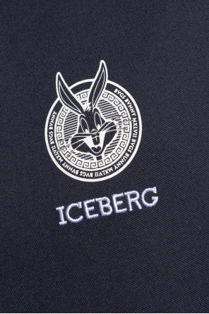 Iceberg Iceberg leather-effect biker jacket