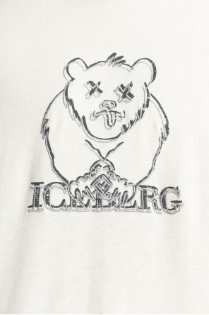 Iceberg T-shirt ze wzorem