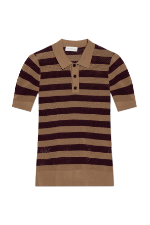 Polo with stripe pattern