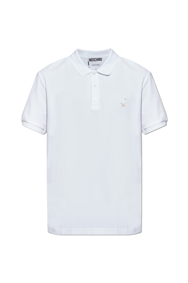 Moschino Polo de algodón con logo