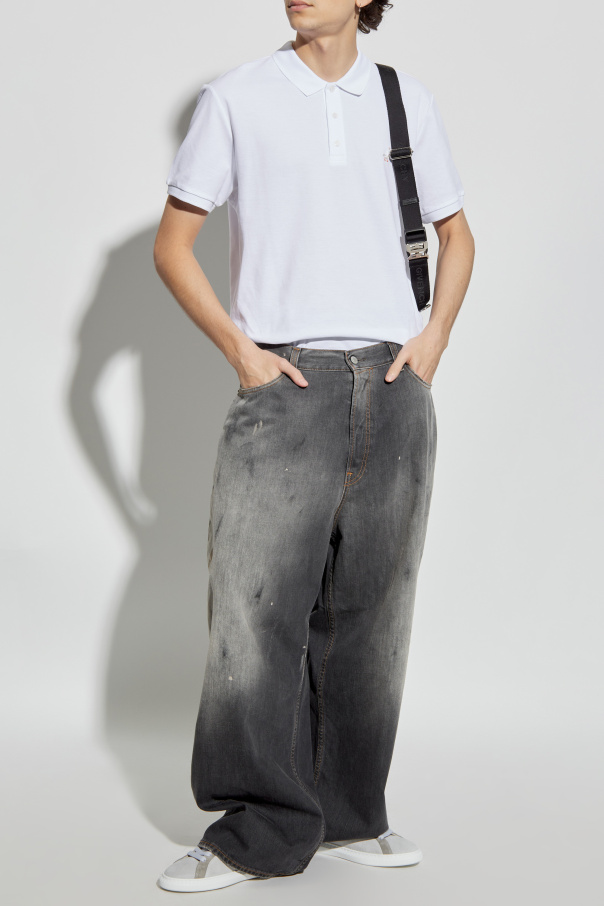 Moschino Polo de algodón con logo