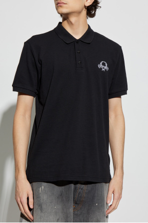Moschino Polo de algodón con logo bordado