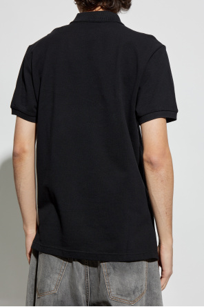 Moschino Polo de algodón con logo bordado