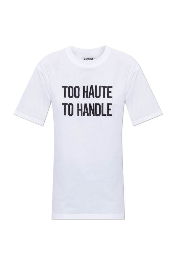 T-shirt with embroidery od Moschino