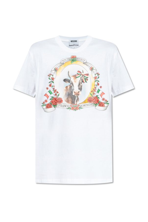 T-shirt with print od Moschino