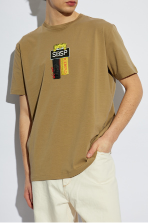 Iceberg T-shirt z naszywkami i nadrukiem