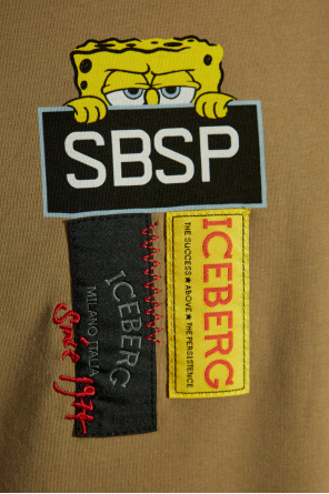 Iceberg T-shirt z naszywkami i nadrukiem