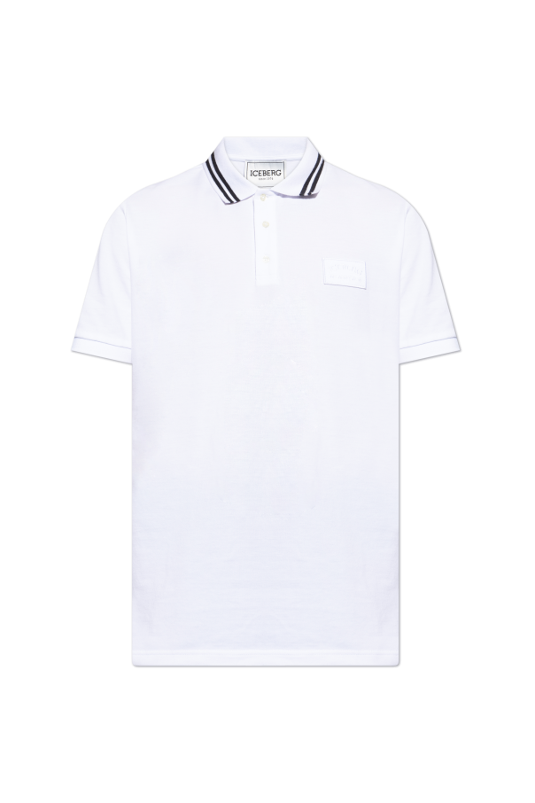 Polo with logo patch od Iceberg