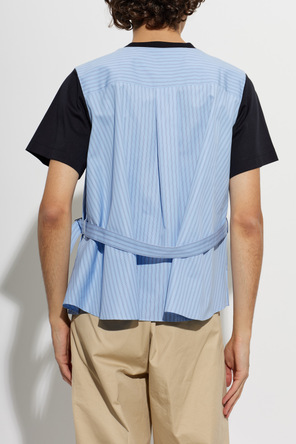 sacai T-shirt z łączonych materiałów