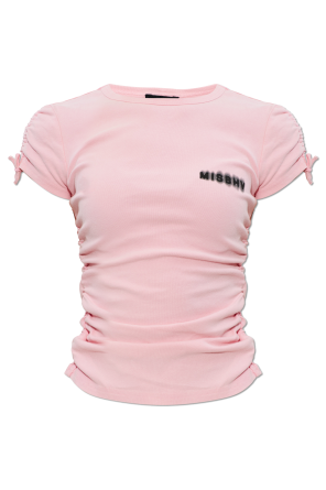 T-shirt with side draping