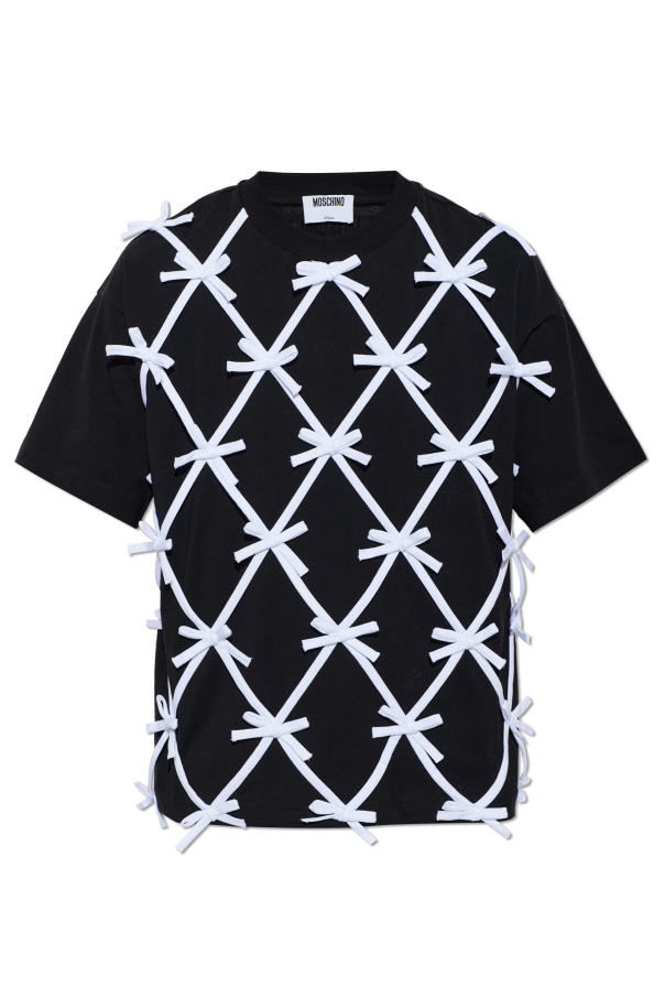 T-shirt with decorative bows od Moschino