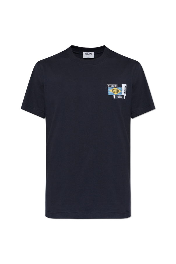 T-shirt with patches od Moschino